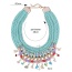 Elegant Multi-color Weaving Tassel Pendant Decorated Hand-woven Chain Necklace