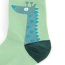 Lovely Green Cartoon Giraffe Pettern Decorated Simple Socks