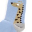 Lovely Blue Cartoon Giraffe Pettern Decorated Simple Socks