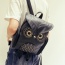 Cute Black Pure Color Decorated Owl Shape Desgin Backpack