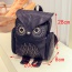 Cute Light Pink Pure Color Decorated Owl Shape Desgin Backpack