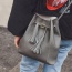 Elegant Gray Double Tassel Pendant Decorated Pure Color Shoulder Bag(2pcs)