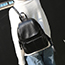 Fashion Black Tassel Pendant Decorated Pure Color Backpack