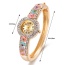 Fashion Multi-color Diamond Decorated Flower Shape Design Color Matching Watch