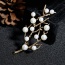 Fashion Gold Color Pearls Decorated Branch Design Simple Brooch