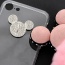 Sweet Pink Mouse Head&ball Shape Decorated Transparent Iphone7 Case