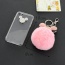 Sweet Pink Mouse Head&ball Shape Decorated Transparent Iphone7 Case