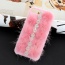 Sweet Pink Diamond&hairy Ball Decorated Pure Color Iphone7 Case