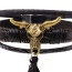 Exaggerated Black Ox-head&tassel Pendant Decorated Multilayer Bracelet