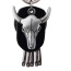 Personality Silver Color Metal Ox-head Decorated Simple Tassel Key Ring
