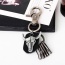Personality Silver Color Metal Ox-head Decorated Simple Tassel Key Ring