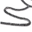 Vintage Black Pure Color Decorated Long Chain Double Layer Choker
