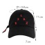 Personality Vlack Letter Shape Embroidery Decorated Simple Hat