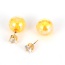 Sweet Yellow Ball Shape Decorated Pure Color Earring