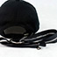Fashion Black Long Zipper Tape Decorated Pure Color Baseball Cap