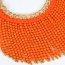 Bohemia Orange Beads Weaving Tassel Pendant Decorated Double Layer Necklace