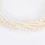 Eleagnt White Pearl Weaving Decorated Multilayer Chocker