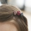 Lovely Plum Red Pure Color Decorated Folower Shape Design Hair Claw