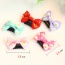 Fashion Navy Dot Pattern Decorated Bowknot Design Simple Hair Clip