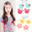 Fashion Blue Flower Decorated Color Matching Design Simple Hair Sticky