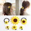 Sweet Yellow Smiling Face Decorated Sunflower Shape Hair Clip
