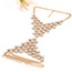 Fashion Gold Color Water Drop Shape Diamond Decorated Flower Shape Design Body Chain