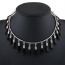 Fashion Silver Color Arrows Decorated Color Matching Design Choker