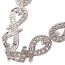 Fashion Silver Color Round Shape Diamond Decorated Hollow Out Letter 9 Shape Choker