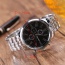 Fashion White Color Matching Decorated Round Dail Steel Belt Watch