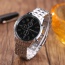 Fashion Black Color Matching Decorated Round Dail Steel Belt Watch