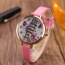 Fashion Pink The Leaning Tower Of Pisa Pattern Decorated Thin Strap Watch
