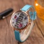 Fashion Blue The Leaning Tower Of Pisa Pattern Decorated Thin Strap Watch