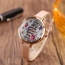 Fashion Beige The Leaning Tower Of Pisa Pattern Decorated Thin Strap Watch