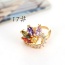 Fashion Multi-color Oval Shape Decorated Ring