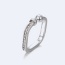 Fashion Silver Color Diamond Decorated Pure Color Design Ring (4pcs)