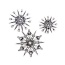 Fashion Silver Color Diamond Decorated Flower Shape Design Brooch (5pcs)