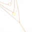 Fashion Gold Color Vertical Shape Pendant Decorated Multi-layer Design Necklace