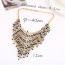 Fashion Black Pearls Decorated Multi-layer Design Simple Necklace