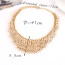 Fashion Gold Color Beads Decorated Multi-layer Design Simple Necklace