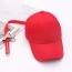 Fashion Red Letter Decorated Pure Color Design Baseball Cap
