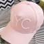 Fashion Pink Letter Decorated Pure Color Design Baseball Cap