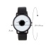 Fashion Black Color Matching Decorated Round Dial Design Watch