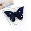 Fashion Dark Blue Bowknot Decorated Pure Color Simple Hair Pin