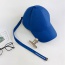 Fashion Blue Letter Patern Decorated Pure Color Baseball Cap