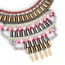 Fashion Multi-color Sqaure Shape Diamond Decorated Multi-layer Simple Necklace