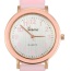 Fashion Pink Color Matching Decorated Round Dail Simple Watch