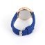 Fashion Dark Blue Color Matching Decorated Round Dail Simple Watch