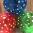 Fashion Green Round Dot Shape Decorated Simple Aerated Beach Ball