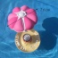 Fashion pink Umbrella Decorated Simple Aerated Cup Base