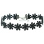 Fahion Black Hollow Out Decorated Pure Color Design Choker (6 Pieces)